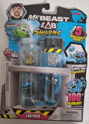 Mr Beast Lab Swarms Lab Five Pack, 1 Inch MrBeast Themed Swarms Figures
