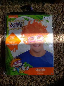 Rugrats Chuckie Wig Red Hair And Glasses Costume Fun Halloween