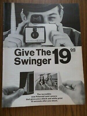 1966 Polaroid Land Camera Ad The Swinger eBay