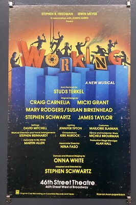 Working Vintage Original Window Card Poster 1978 46th St. Theatre