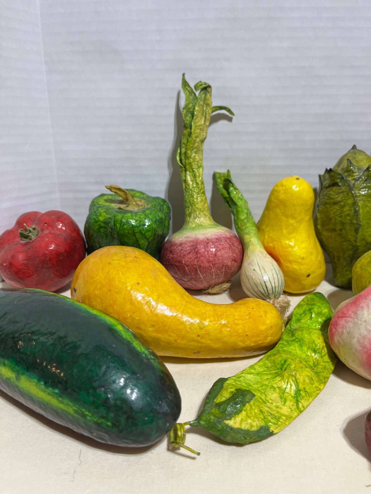 paper mache fruits and vegetables