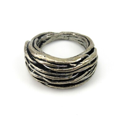 SUPER DESIGNER Ring Modeschmuck Vintage Mid-Century Modern Brutalist RG57