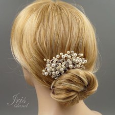 Bridal Hair Comb Pearl Crystal Headpiece Hair Clip Wedding Accessories 09978 S