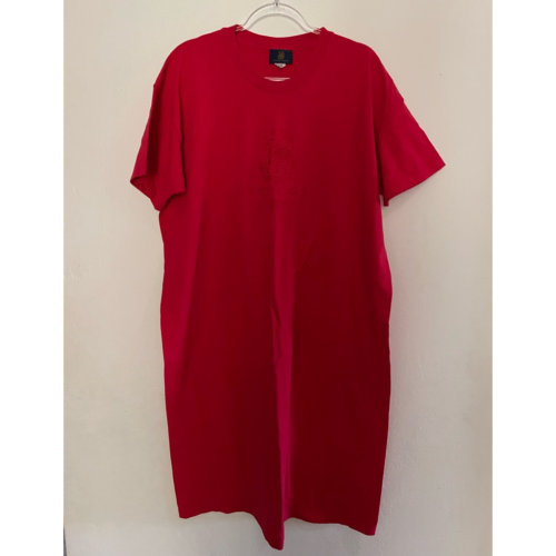 Ritz-Carlton T Shirt Dress Womens One Size Red Crew Short Sleeve Cotton Vintage - Picture 1 of 5