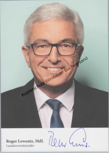 Original Autogramm Roger Lewentz Minister des Innern Rheinland-Pfalz ///  283056 - Bild 1 von 3