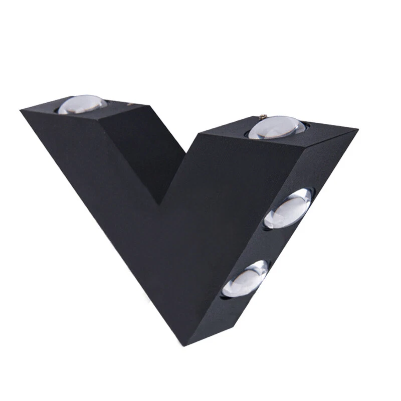Lámpara de pared LED para exteriores de 6 W, moderna, con luz hacia arriba y hacia abajo, en forma de V, resistente al agua - Imagen 14 de 23