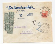 V672-DEMOCRATICA-4 £ TASSATA VON UDINE NACH SACILE 1947