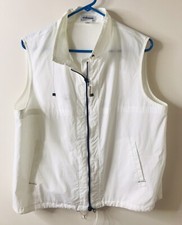 Steilmann 100% Pu Coated White Summer Vest Pockets Full Zip Made In Germany 12