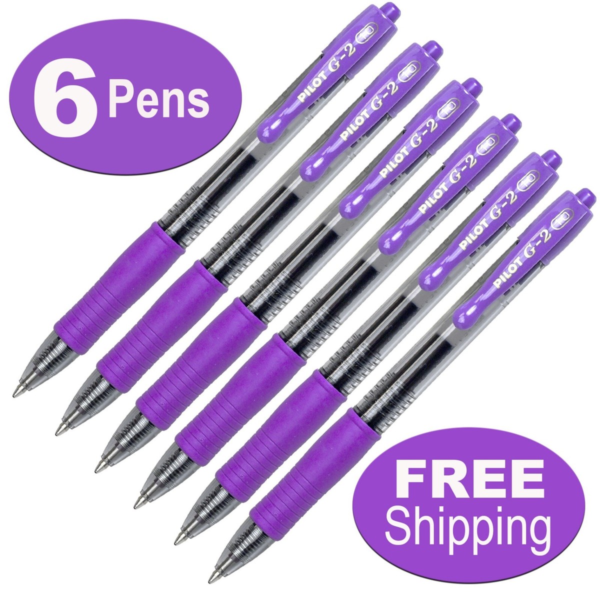 Pilot G2 10 Purple 31648 1.0mm Bold Point Gel Ink Rollerball Pens