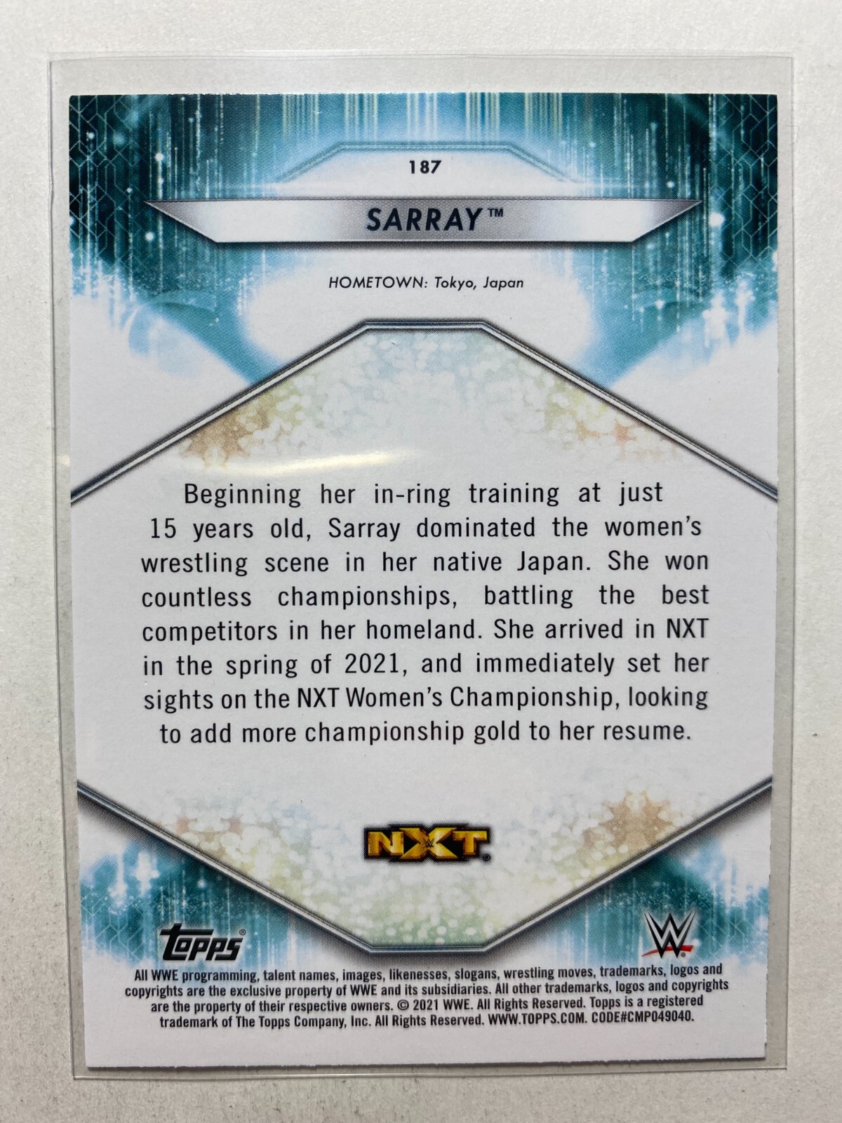 Sarray Sarray 2021 Topps #187 WWE Rookie Card | eBay