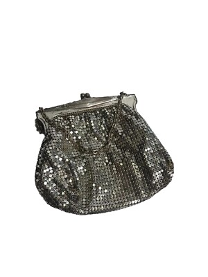 Vintage Whiting Davis Silver Mesh Coin Purse