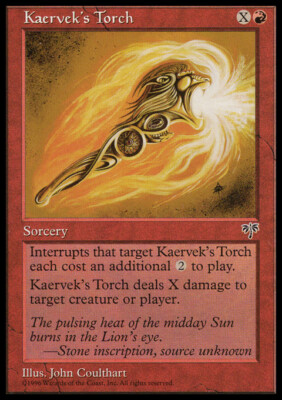 Magic the Gathering MTG Kaervek's Torch (185) Mirage   LP