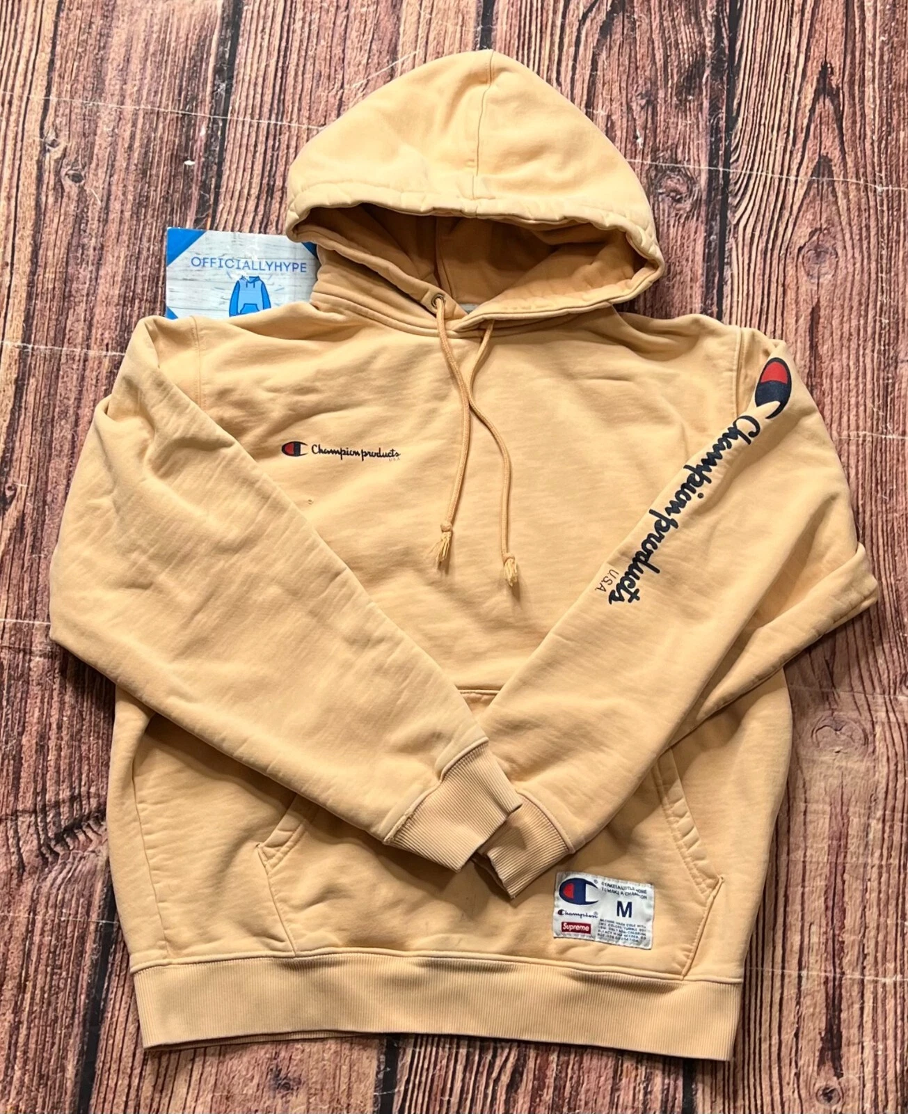 Pull à capuche Supreme X Champion Peach taille M FW16