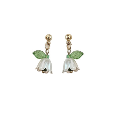 US Lily Of The Valley Chandelier Earrings Flower Floral Handmade Hook Earrings