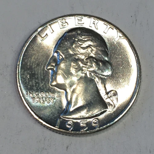 1959 Silver Washington Quarter Original Uncirculated - High Quality Scans #P702