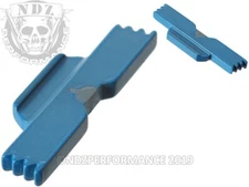 NDZ ESLL for Glock 43 43x Extended Slide Lock Lever in Blue by NDZ Performance