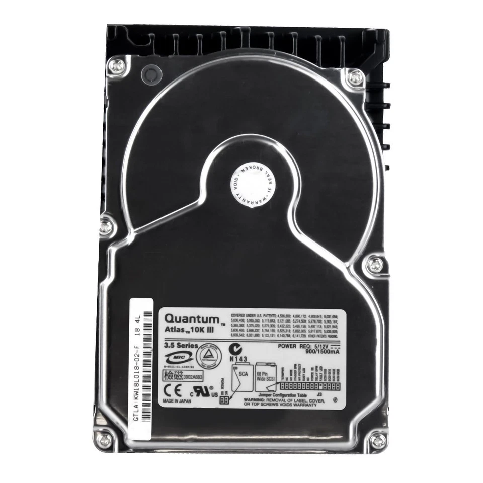 Quantum ATLAS 10KIII KW18L018-02-F 18.4GB 10000U/Min 68-pin SCSI U160 3.5 " - Image 3 of 3