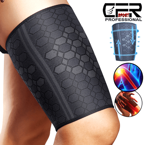 Copper Compression Brace Groin Thigh Sleeve Hip Support Wrap Sciatic Nerve Sport - Picture 14 of 15