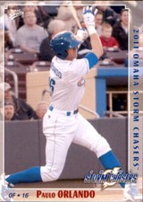 2011 Omaha Storm Chasers Multi-Ad #15 Paulo Orlando Sao Paulo Brazil Card