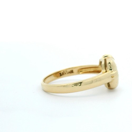 LeVian 18K Yellow Gold Natural Princess Cut Diamond Ring Size 6.75 MSRP $2,000 - Picture 9 of 11