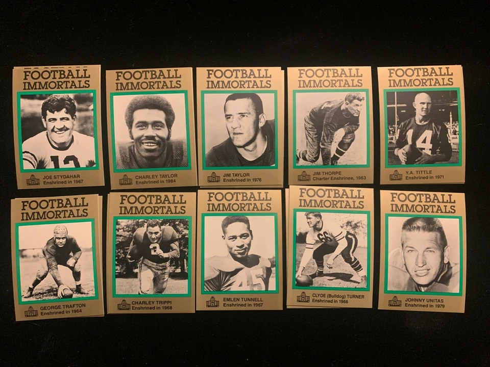 1985-88 Football Immortals Hall of Fame Green Border singles - choose from list - Image 4 of 4