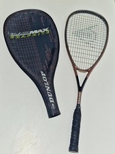 Dunlop  Black Max Premium Graphite 500 Oversize Head Squash Racket with Cover
