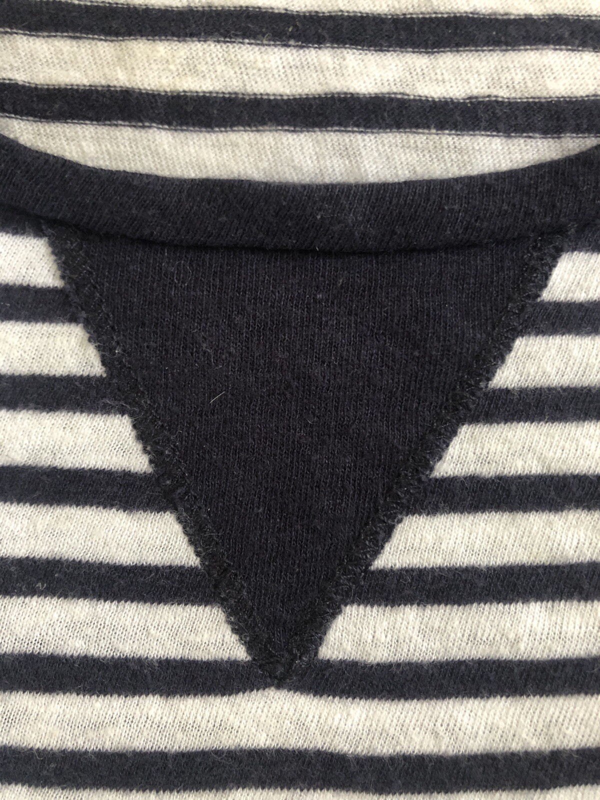 Sportsgirl womens tshirt, XS, 3/4 sleeve, Linen/cotton, Navy/white