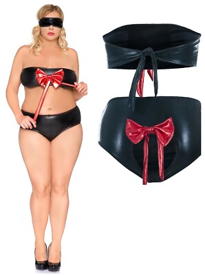 ANDALEA WETLOOK SET TOP PANTY schwarz rot clubwear reizwäsche pofrei 