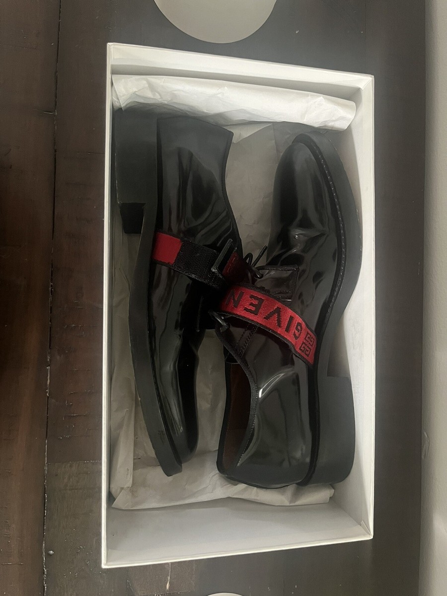 Givenchy Men's Cruz Derby Dress/Derby Shoes With Red Strip Size 41