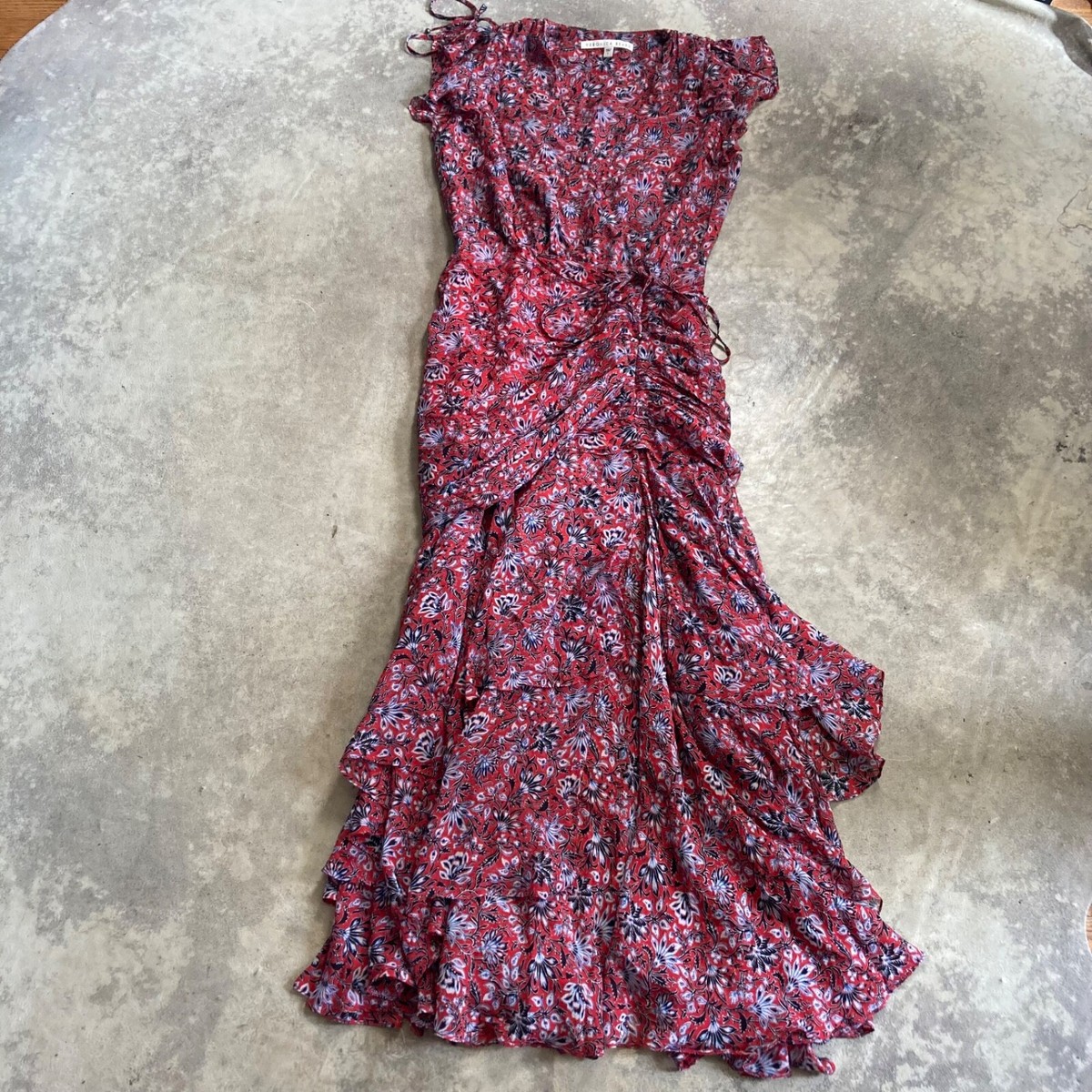 Veronica Beard Samara Silk Maxi Dress Floral Tiered V Neck Red Blue Womens Sz 0 | eBay Veronica Beard Samara Silk Maxi Dress Floral Tiered V Neck Red Blue Womens Sz 0 | eBay