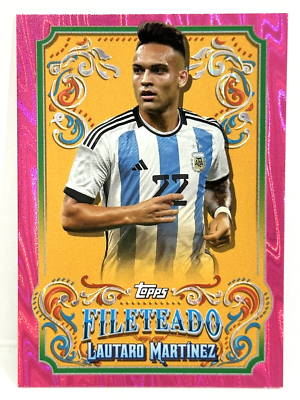2023 Topps Argentina Fileteado National Team Lautaro Martinez Pink
