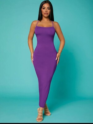 chinese dress ladies Linger Bias Cut Maxi Dress Purple