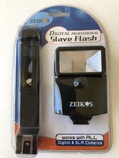 Zeikos Auto Slave Flash Works with ALL Digital SLR Cameras New Sealed