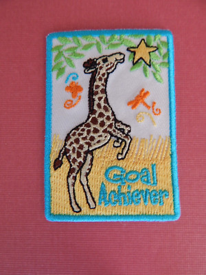 GSA Girl Scouts GOAL ACHIEVER Patch Badge Giraffe ~ 2 1/2'' x 1 3/4''