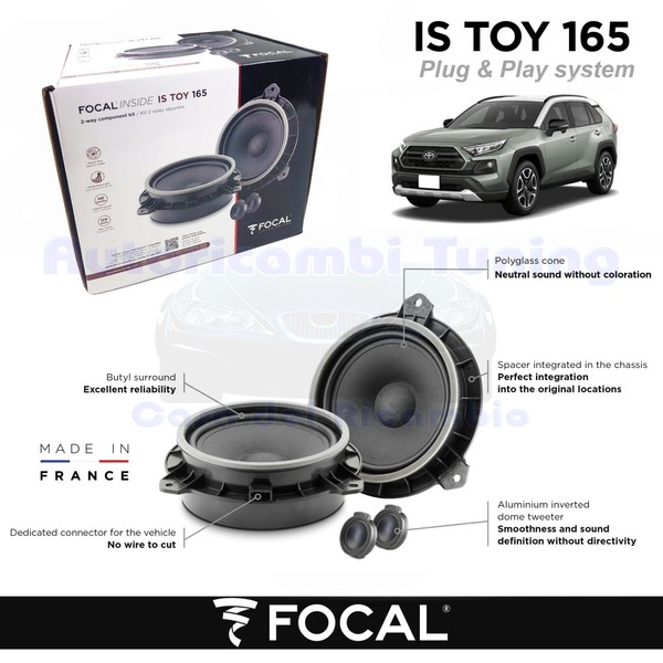 "Vordere Focal Plug&Play Lautsprecher IS TOY 165 6,5\" Schwarz 2-Wege 60W RMS 4Ω"-image