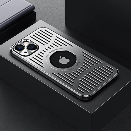 UK For iPhone 15 14 Pro Max 12 13 MagSafe Metal Case Heat Dissipation Cover - Zdjęcie 8 z 28