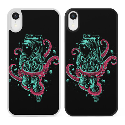 ASTRONAUT & OCTOPUS Handyhülle Cover iPhone Samsung Space Galaxy Moon lustig NASA