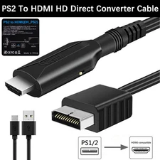 For Sony PS1 PS2 to HDMI Adapter Cable Game Console Audio Video Converter Cable