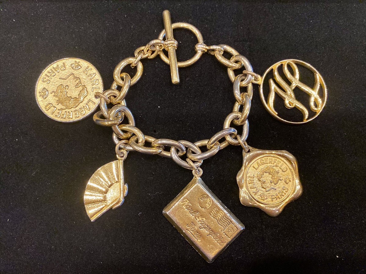 Vintage Karl Lagerfeld Multi Charm Runway Bracelet | eBay