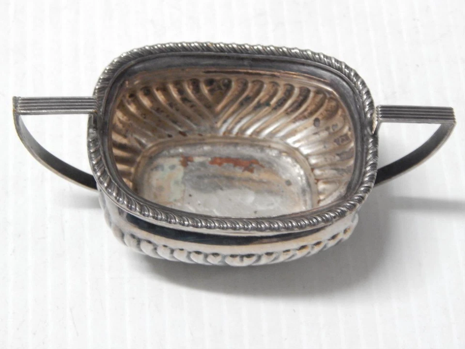 СТАРИННЫЙ EDWARDIAN ЕВРОПЕЙСКИЙ ПОСЕРЕБРЕННЫЙ СОЛЯНОЙ ПОГРЕБ ЧАША - ТОНКИЙ И ИЗЯЩНЫЙ! - Изображение 3 из 4