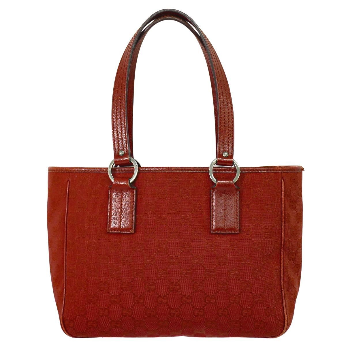 GUCCI GG Canvas Red Shoulder Tote Bag 113019 200652