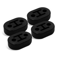 4 PCS Car Rubber Exhaust Hanger, Heavy Duty Auto Exhaust Muffler 4PCS Black