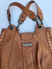 ISABELLA FIORE Leather Studded Shoulder Bag O...