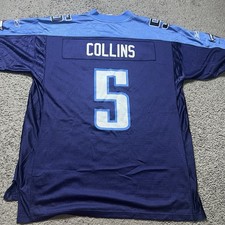 Kerry Collins #5 Tennessee Titans NFL Reebok Jersey Men’s XL Blue