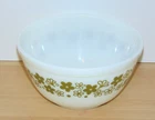 Vintage Pyrex Crazy Daisy Spring Blossom Green Mixing Bowl #402-Ex Cond