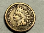 1860 copper-nickel INDIAN HEAD U.S. Cent. VG. #q2