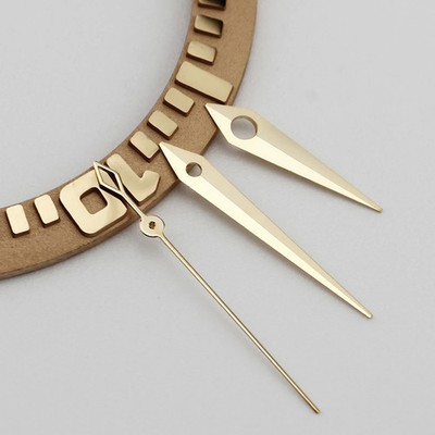 Polished Dauphine Watch Hands Set Presage Cocktail Style For NH35 NH38 10x14x15m