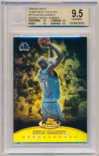 KEVIN GARNETT 1999-00 FINEST Team FINEST Gold REFRACTOR /25 No serial # BGS 9.5