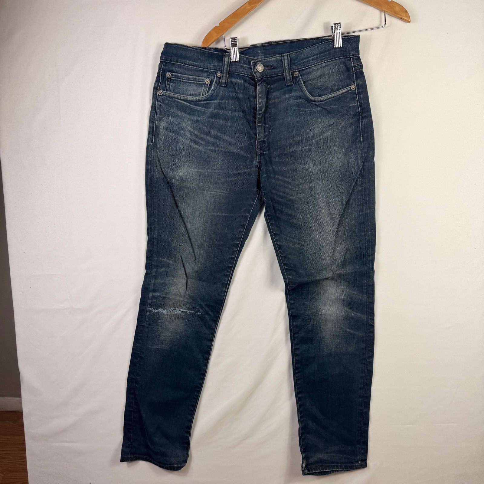 Levi's 511 Jeans Mens 32x32 Stretch Slim Fit Straight Leg Blue Light Wash Denim