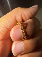 1OK Yellow Gold Curb Link Chain Necklace Lobs...